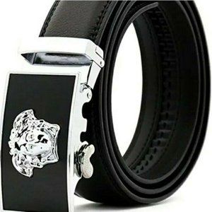 KHC Men’s Belt Leather Ratchet Automatic Adjustabl
